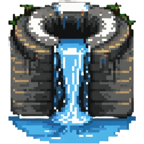Water flowing around a dam or obstacle emoji