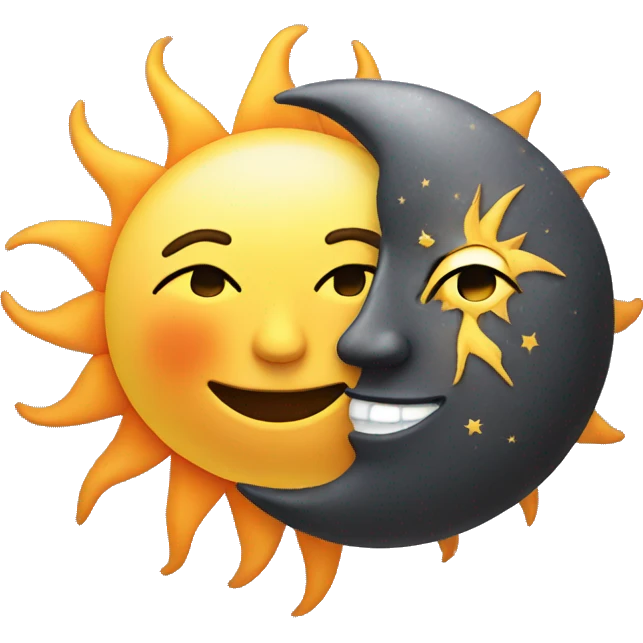 sun and moon emoji