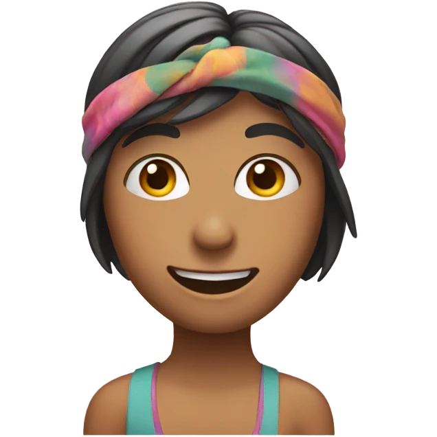 smiling face wearing head emoji