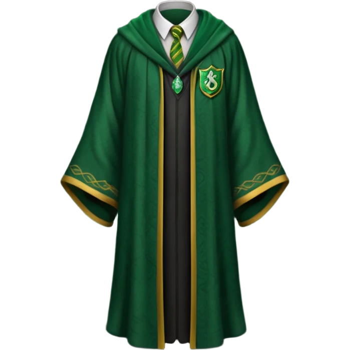Hogwarts robe in slytherin farbe emoji