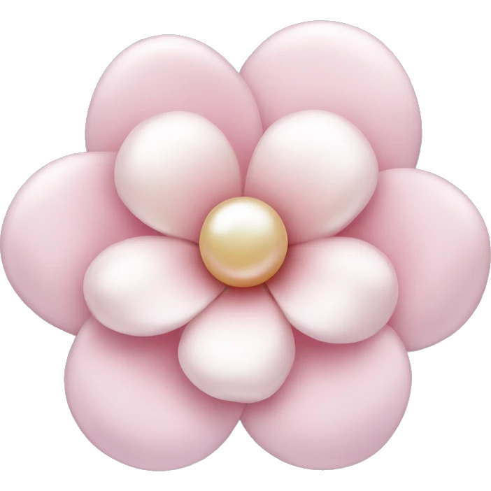 Pearl light pink flower emoji