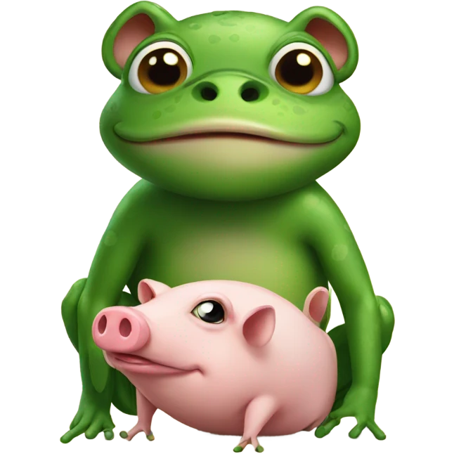 Frog and a pig  emoji