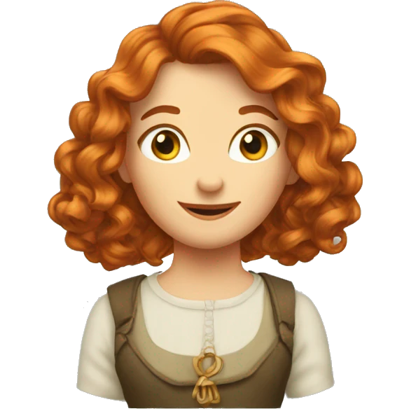 Rousse avec boucles  emoji