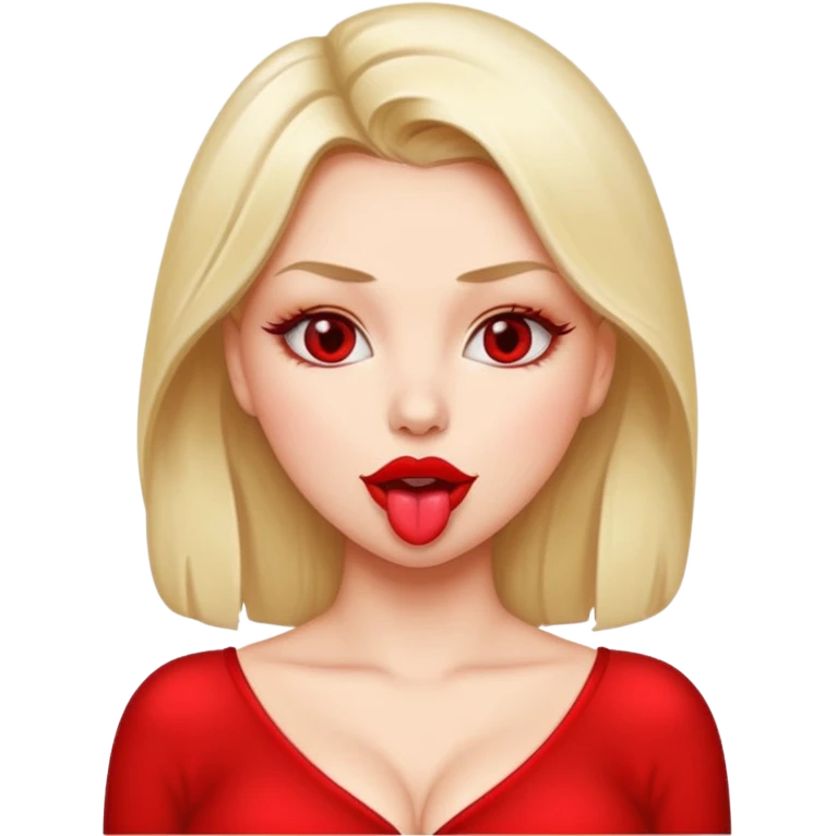 sexy girl big breasts Tongue sexually out emoji