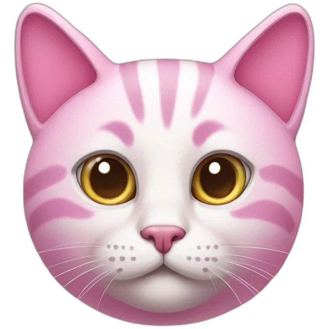 Cat pink and hiphone emoji