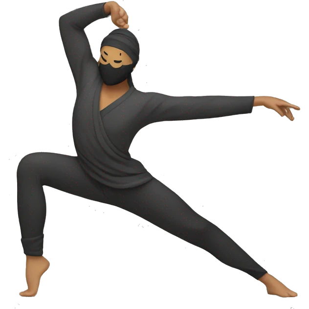 ninja does yoga emoji