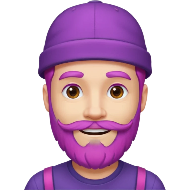 purple bearded, pink haired man with hat emoji