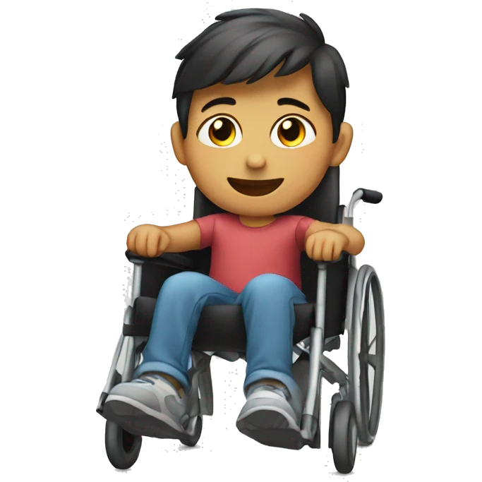 Child stemming in wheelchair  emoji