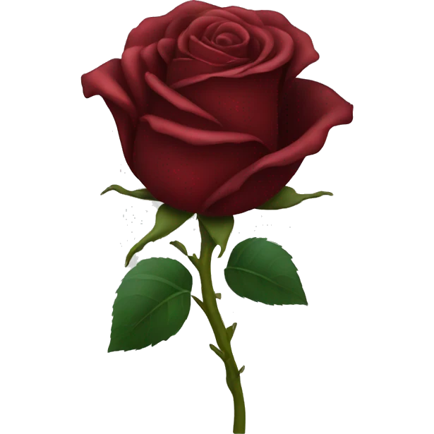 Dark red rose emoji