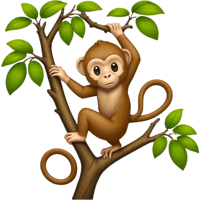 monkey climbing tree emoji