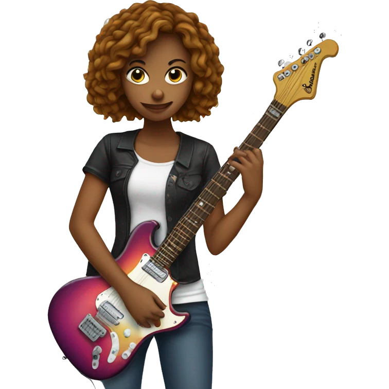 girl electric guitar emoji