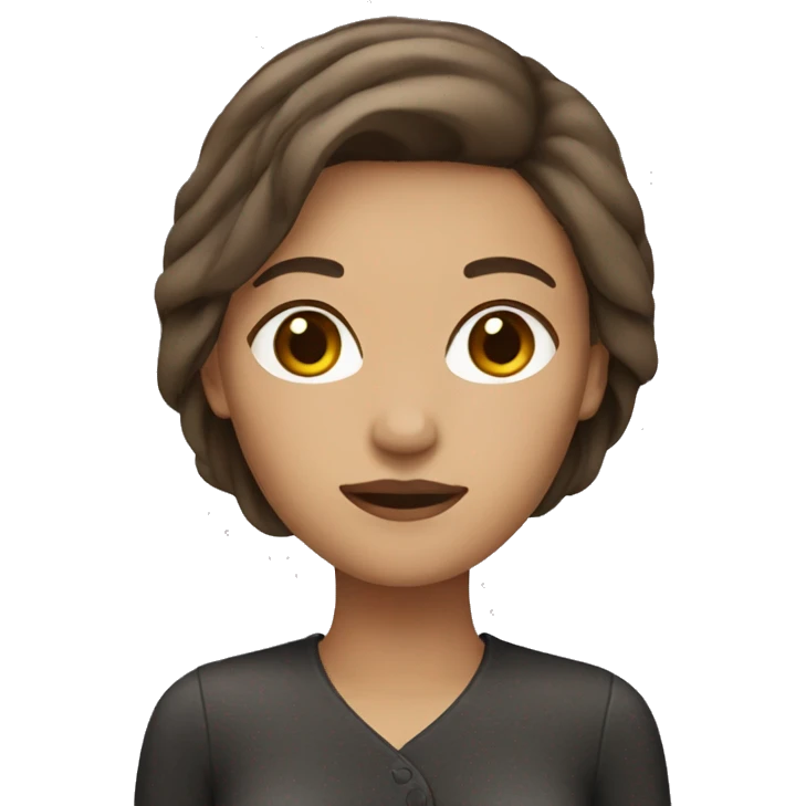 Woman with ash brown hair  emoji