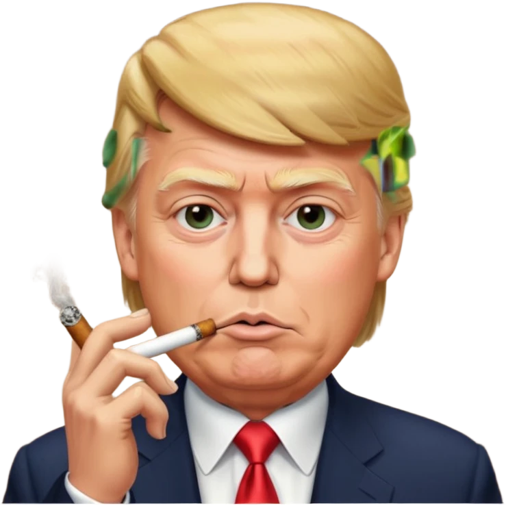Donald trump smoking a blunt  emoji