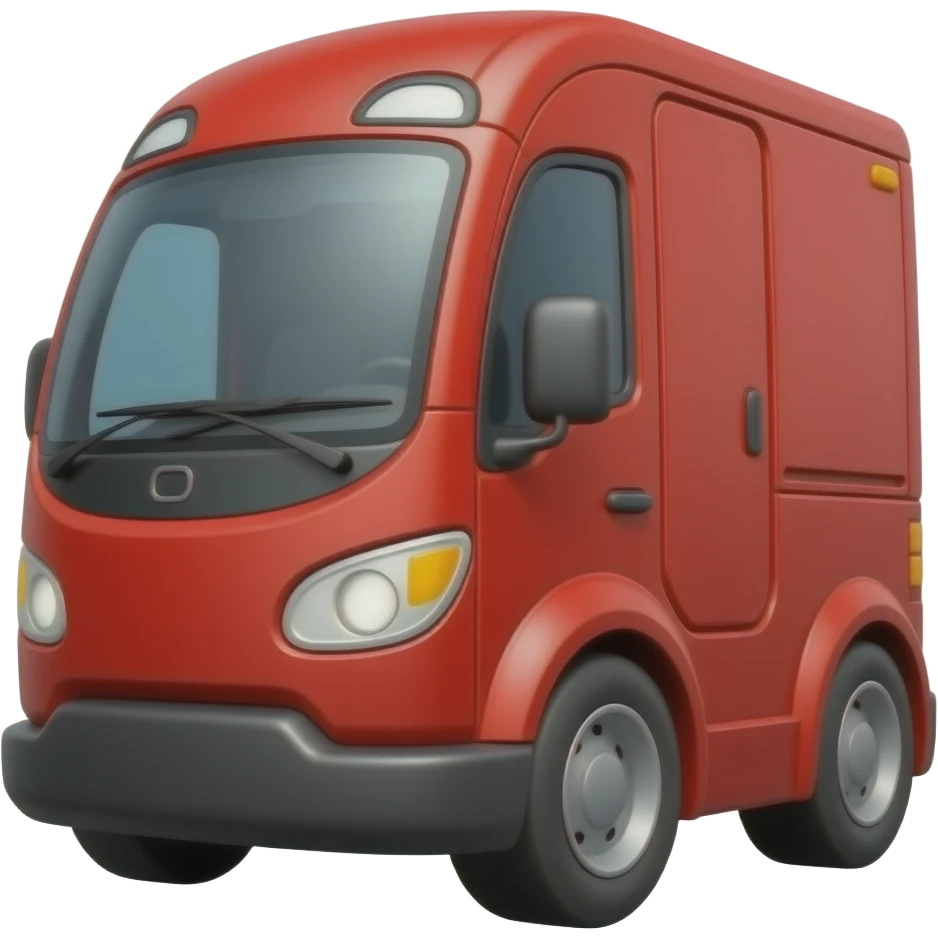 Red solid rectangle delivery robot emoji