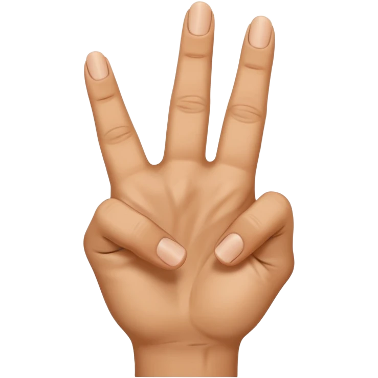 Make a hand with all the fingers open just middle finger is bent 90 degrees emoji