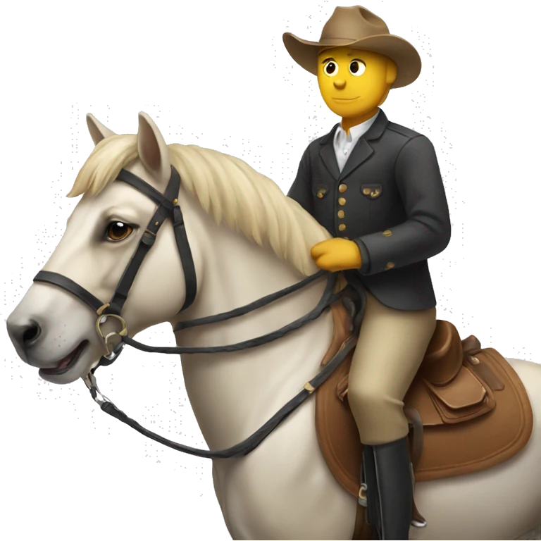 Dog riding a horse  emoji