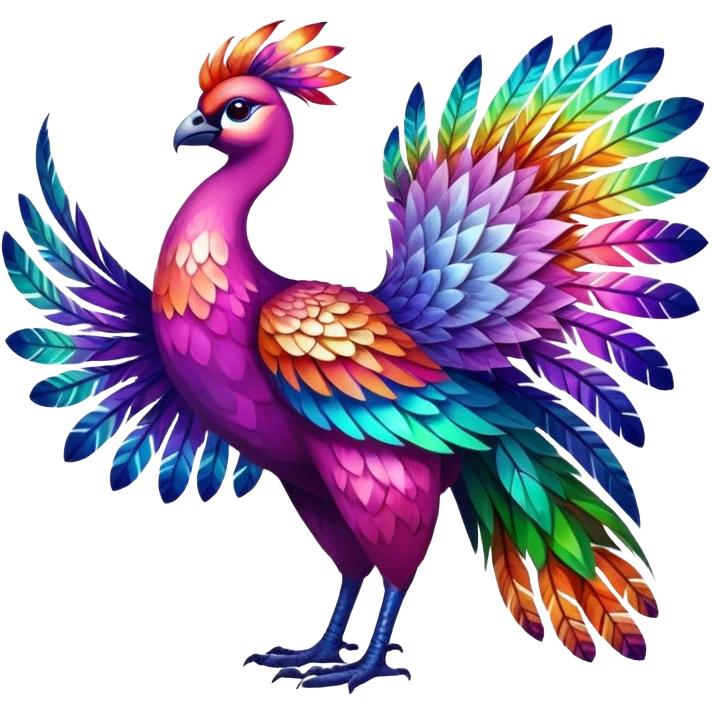 Colorful exotic Falvie-Fionbri, full body emoji
