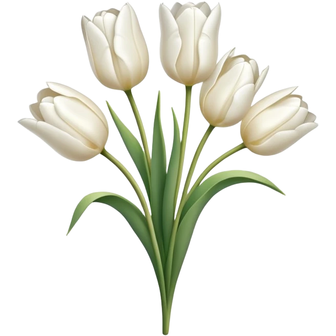 White tulips emoji