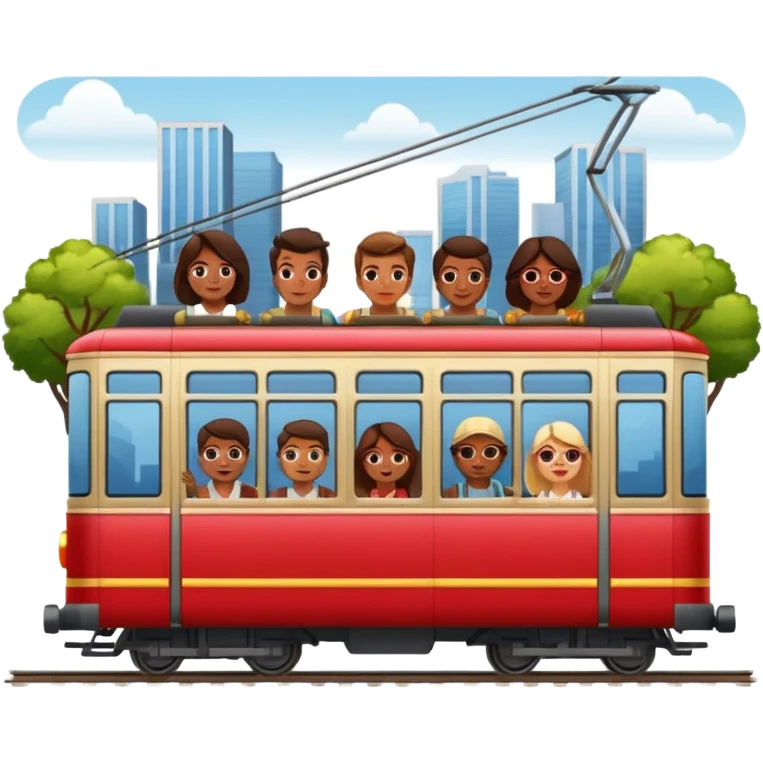 tram with city emoji