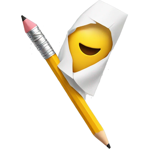 pencil with paper emoji