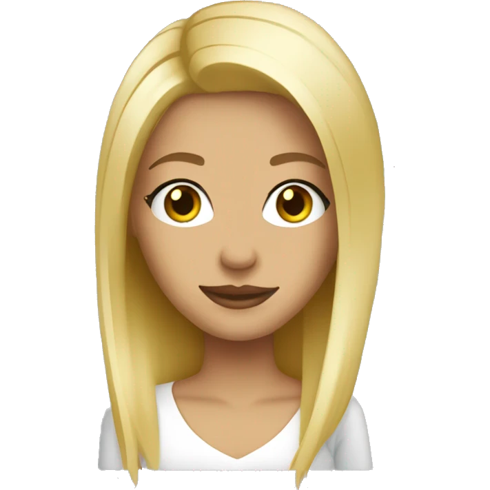 blonde dj girl straight hair emoji