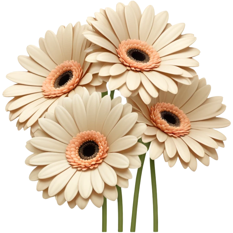 light beige Gerbera flowers  emoji
