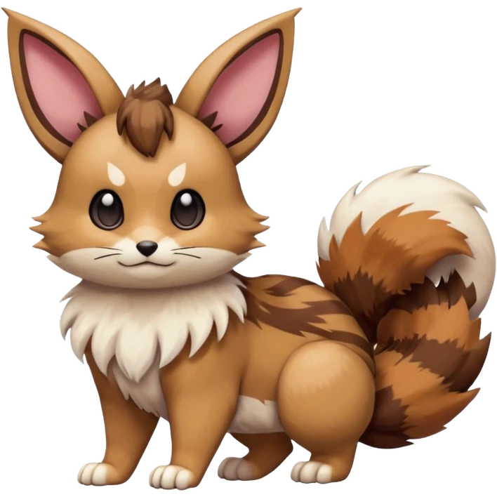 Eevee-Bobcat-Furret-Pokémon-Fakémon-fusion-creature emoji