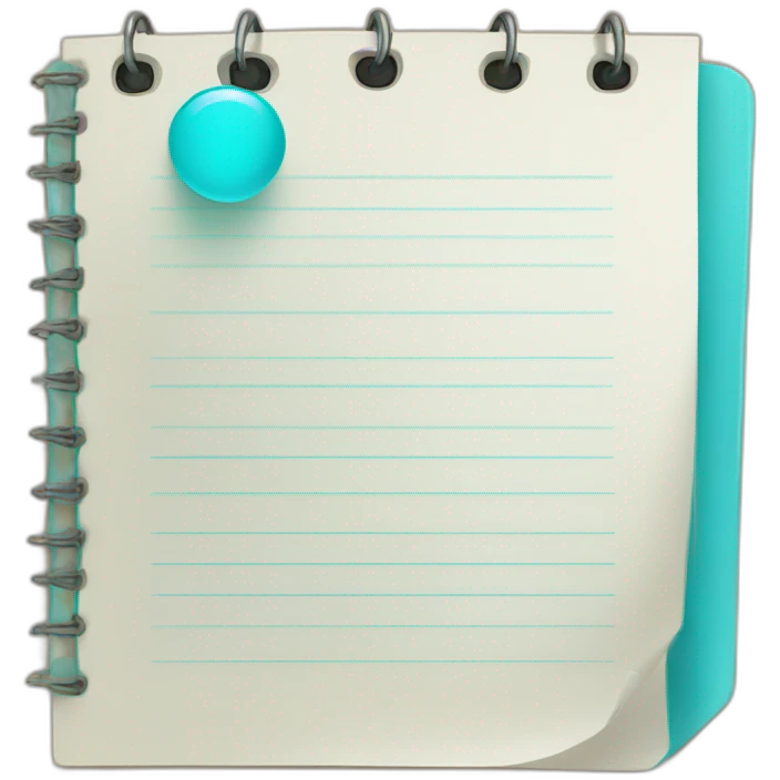 cyan notepad emoji