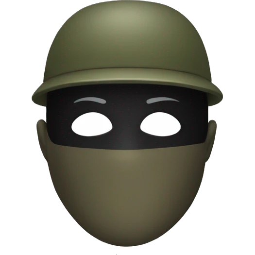 Masked soldier emoji