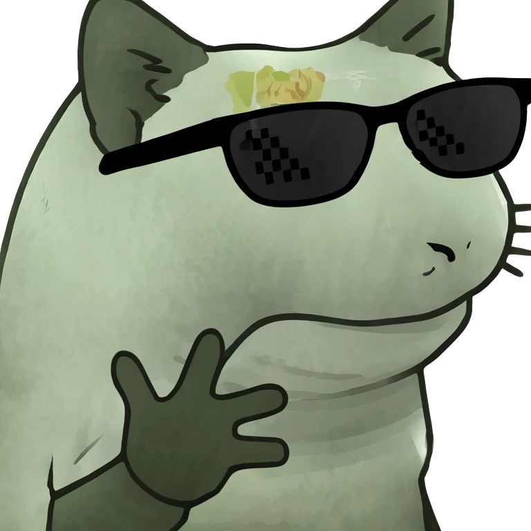 Cat with sunglasses emoji