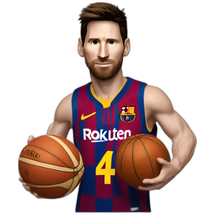 messi with basket ball emoji
