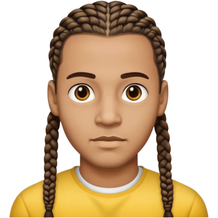 light skin man with cornrows emoji