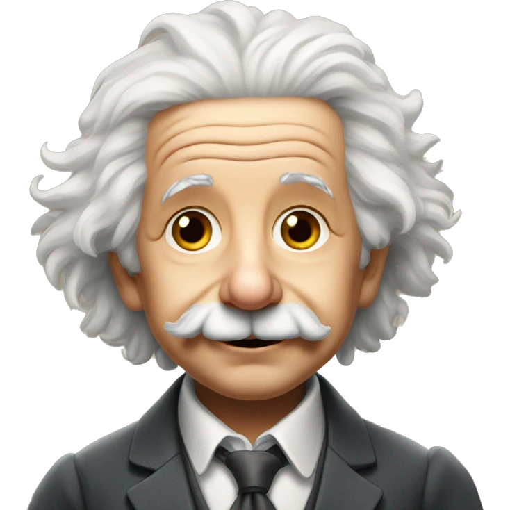 Albert einstein avec un enfant  emoji