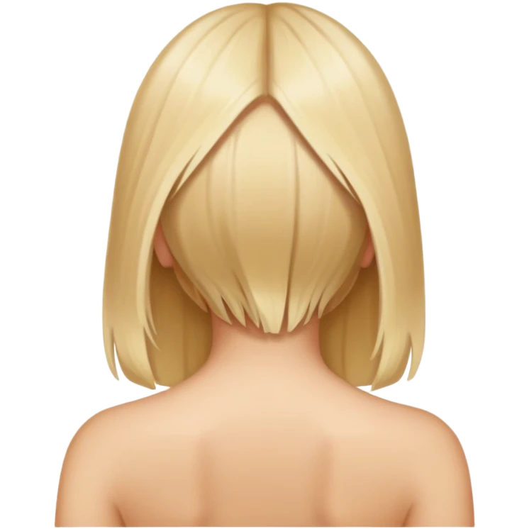 Blond girl back of head  emoji