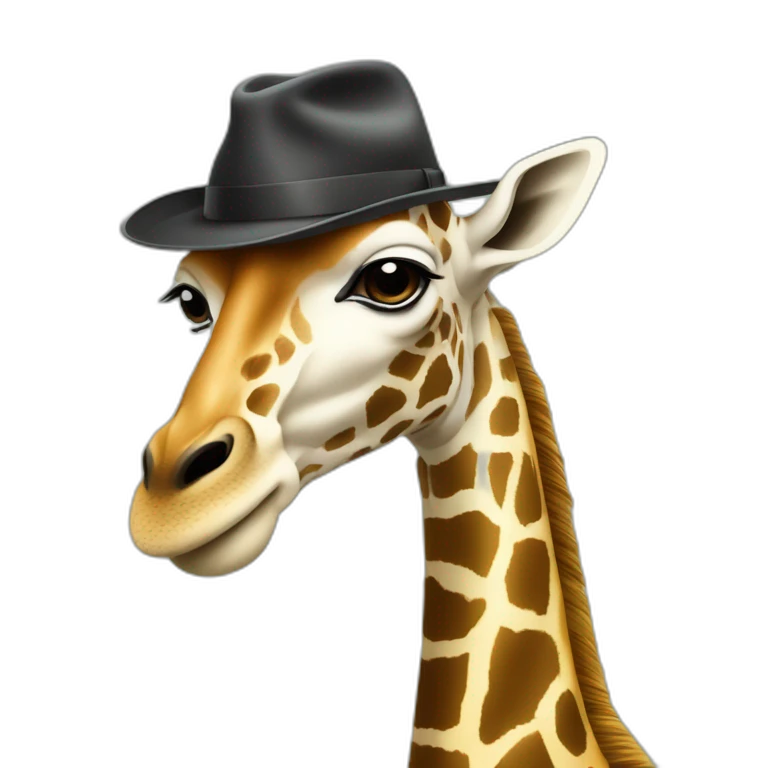 Girafe avec un chapeau chinois sur la tête emoji