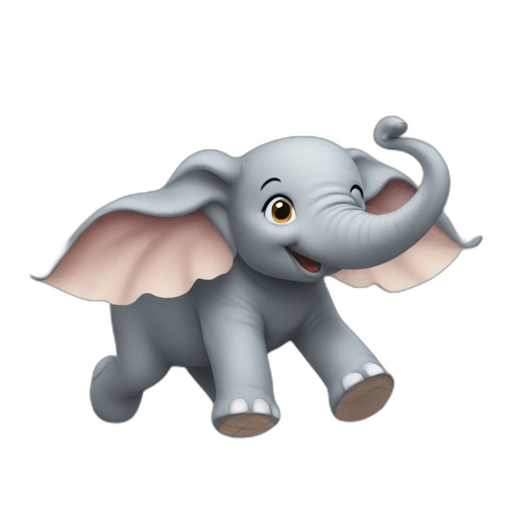 a flying elephant emoji