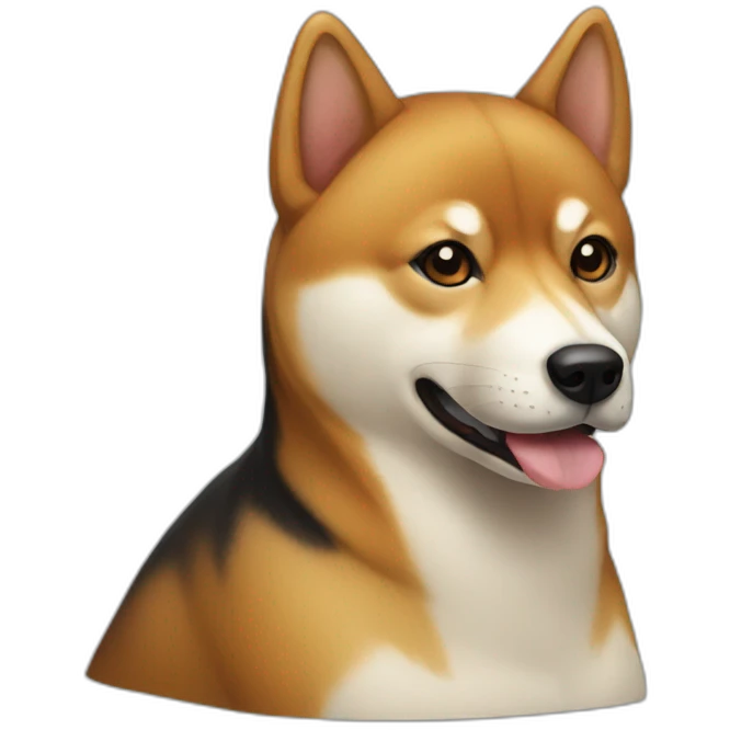 black and tan shiba face emoji