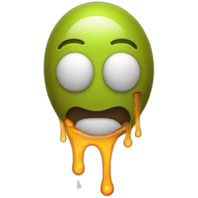 Emoji melting vaporized emoji