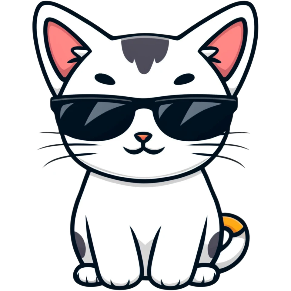 Cat with sunglasses emoji