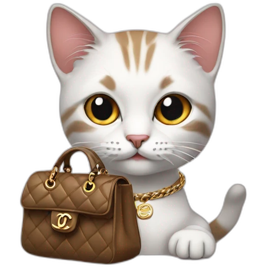 Cat with a Chanel bag  emoji