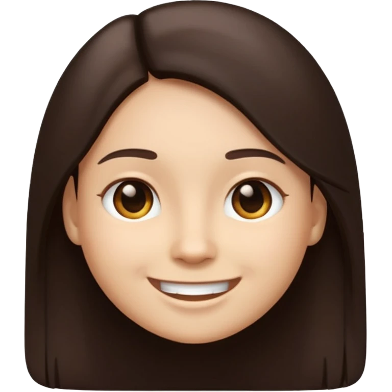 Make an emoji with long straight dark brown hair emoji