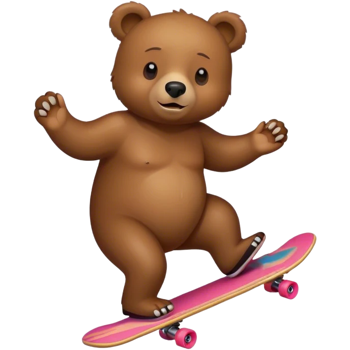 bear with skateboard emoji