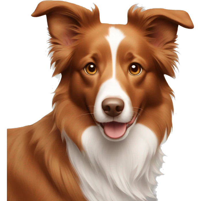 light browny red border collie emoji