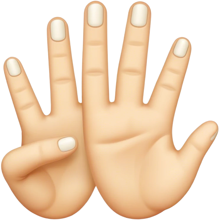 three fingers emoji