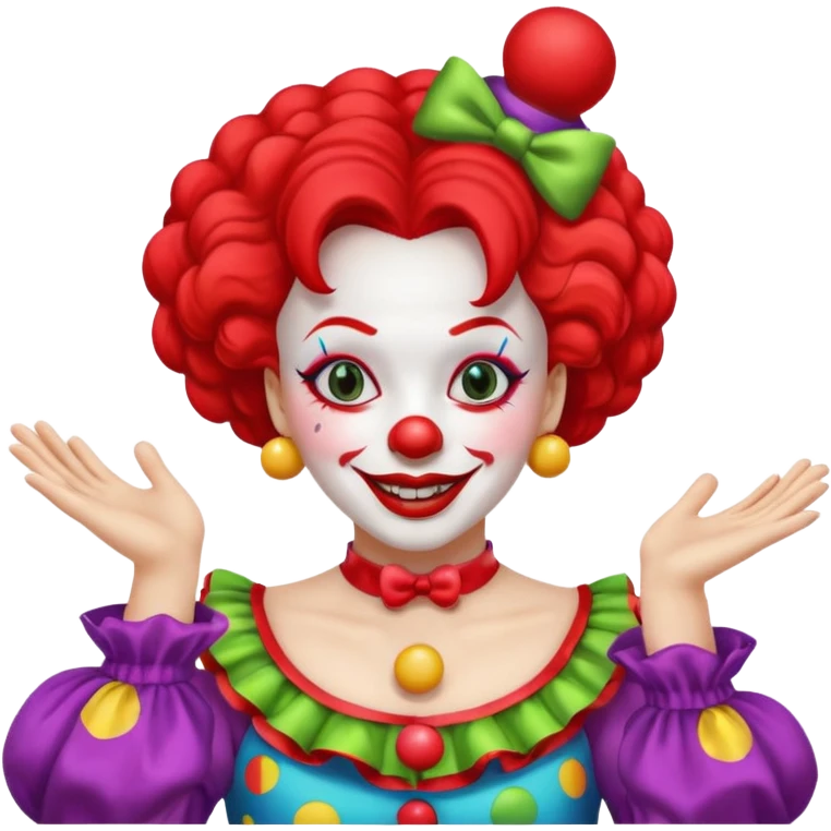 dancing woman clown emoji