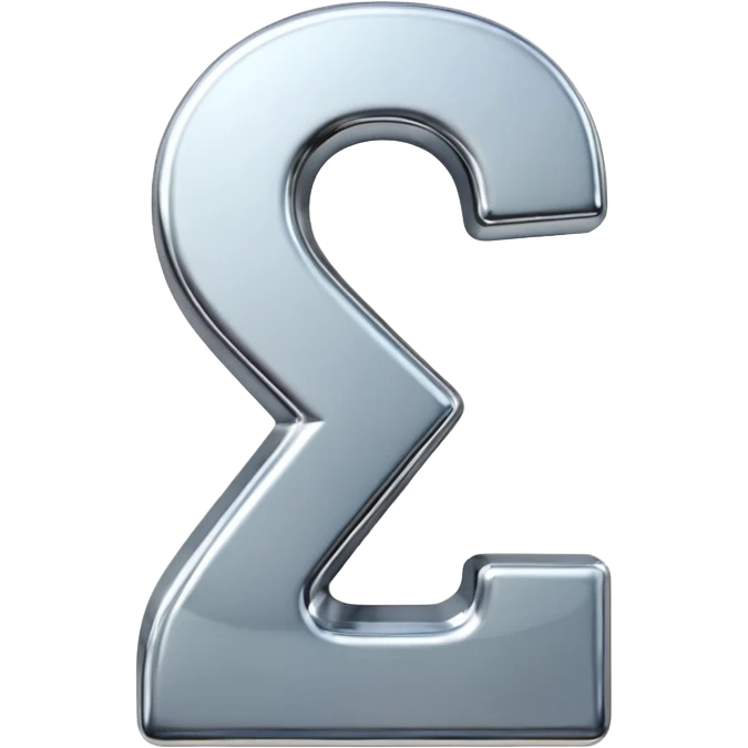 number 7 in chrome 3D emoji style emoji