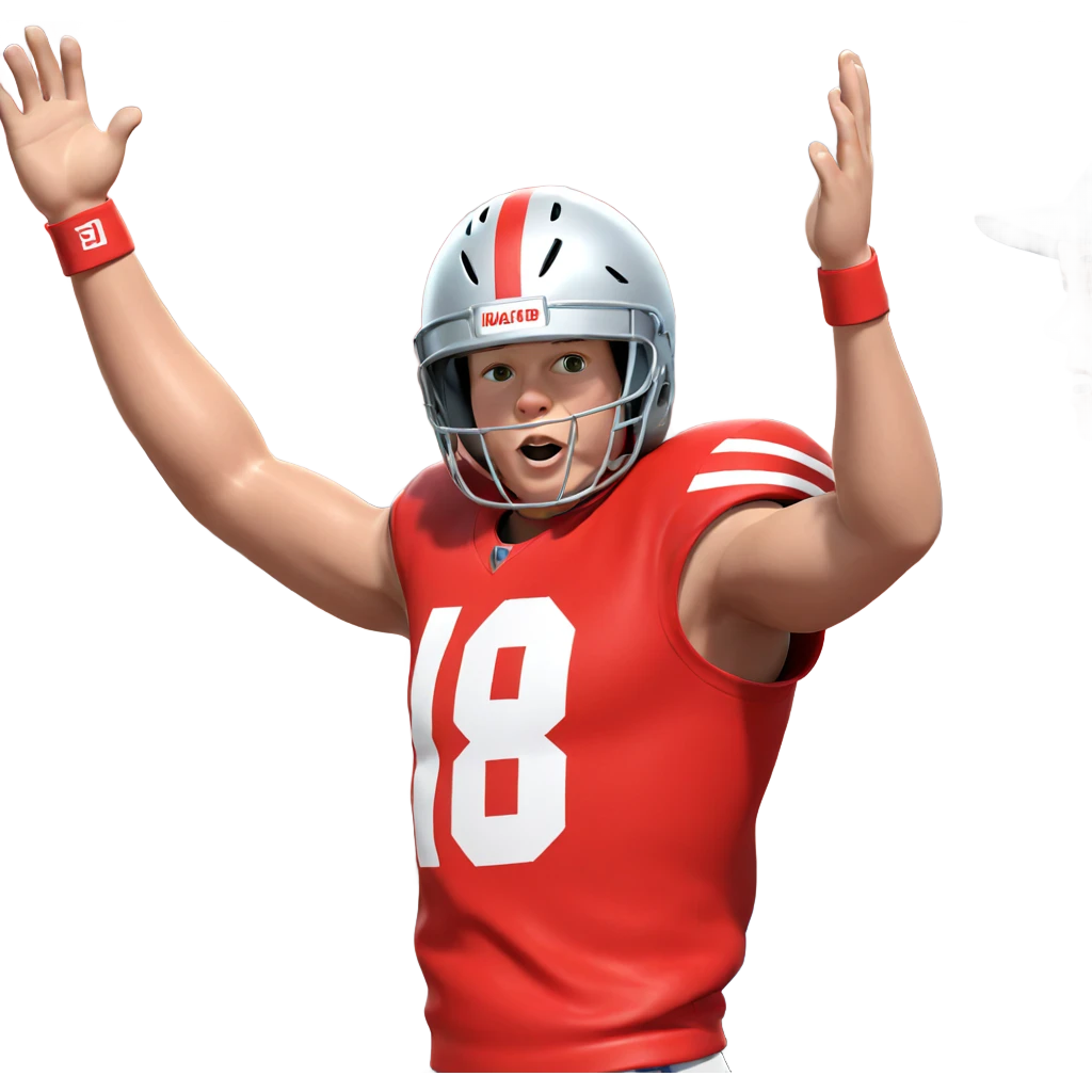 young athlete in helmet emoji