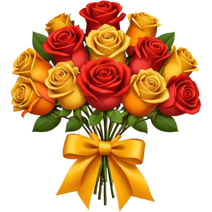 Bouquet roses satin autumn emoji