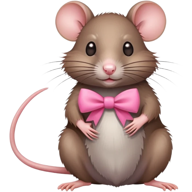 rat with a pink bow  emoji