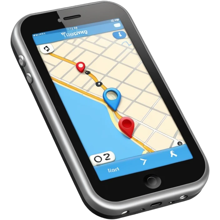 create a realistic device to track your package like a map emoji